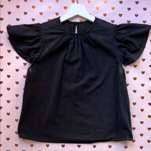 FRAME Ruffle Sleeve Top NWOT